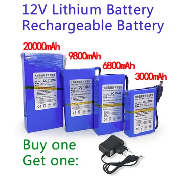 100% Оригинальная защита от заряда постоянного тока 12 В 20000 мАч, литий-ионная суперзаряжаемая батарея, резервный литий-ионный аккумулятор, бесплатная доставка