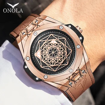 2022 Мужские брендовые часы ONOLA, водонепроницаемые Роскошные модные кварцевые часы для отдыха, бизнеса и спорта