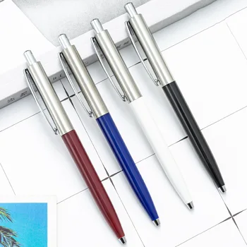 25 Штук Оптовой рекламы для прессы, многоцветная шариковая ручка, Ручки для письма с алюминиевым стержнем