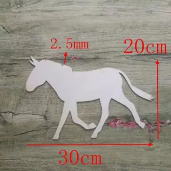 2x Деревянная лошадиная форма для поделок, лазерная резка, подарок любителю лошадей, игрушка 30*20 см