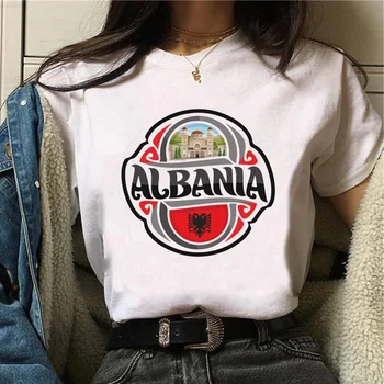 Albania Tee женская дизайнерская футболка с аниме и мангой, женская одежда с комиксами