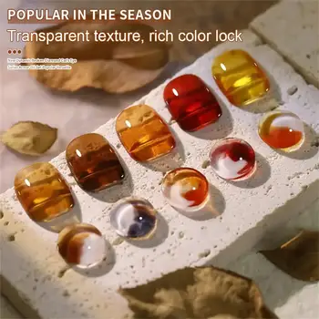 CHARZIEG Осенне-зимний Гель-лак для ногтей Карамельно-янтарного цвета, популярный цвет, клей для ногтей теплого цвета, Магазин ногтей, горячая распродажа