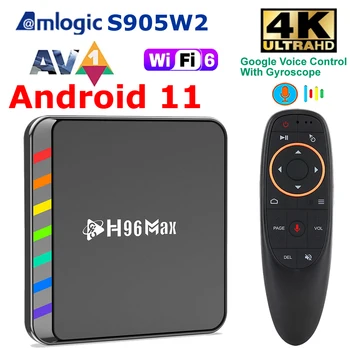 H96 Max W2 Smart TV Box Android 11 Amlogic S905W2 MAX 4 ГБ ОЗУ 64 ГБ ПЗУ Медиаплеер AV1 BT5.0 WIFI6 4K 3D HDR телеприставка