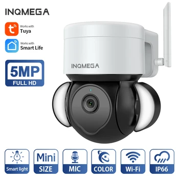 INQMEGA 5MP WIFI PTZ-КАМЕРА TUYA IP-камера Smart Cloud Видеонаблюдение Наружное Автоматическое Отслеживание Google Home Alexa PTZ IP-камера