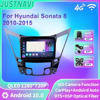 JUSTNAVI QLED автомагнитола для Hyundai Sonata 8 2010-2015 Android 10,0 GPS навигация 2.0L 2.4L 4G WIFI автомагнитола без DVD-плеера