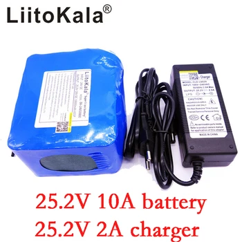 LiitoKala 6S5P 24V 10Ah 18650 литиевый аккумулятор 25,2 v Электрический Велосипед мопед/электрический/литий-ионный аккумулятор + зарядное устройство 2A