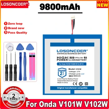 LOSONCOER 9800 мАч Аккумулятор для планшетного ПК Onda V101w с четырехъядерным процессором V102W W11A W11C