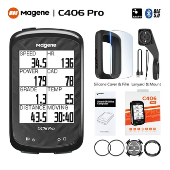 Magene C406 Pro Велосипедный Компьютер Велоспорт GPS Секундомер Беспроводной Велосипедный Спидометр Ant + BLE5.0 Дорожный Одометр MTB Аксессуары