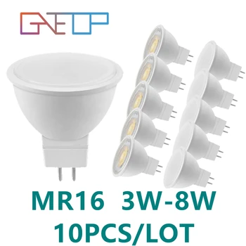 MR16 GU5.3 встроенный прожектор 12 В 220 В 110 В супер яркий теплый белый свет 3000 К/4000 К/6000 К может заменить галогенную лампу мощностью 20 Вт-50 Вт