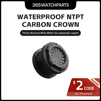 NTPT Углеродистая Водонепроницаемая заводная головка для часов Richard Mille RM35-02 Автоматические Часы