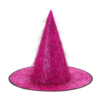 Scriardv Шляпы ведьм на Хэллоуин, Забавная яркая шелковая шляпа для взрослых, аксессуар для костюмированной вечеринки