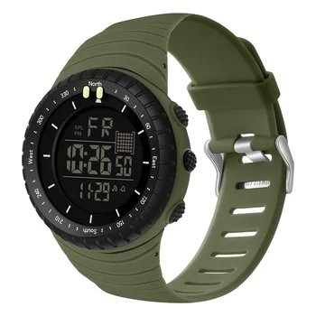 SYNOKE Армейские Зеленые Повседневные Часы Мужские Спортивные Часы На открытом Воздухе Водонепроницаемые Светодиодные Электронные Цифровые Наручные Часы reloj hombre 2022