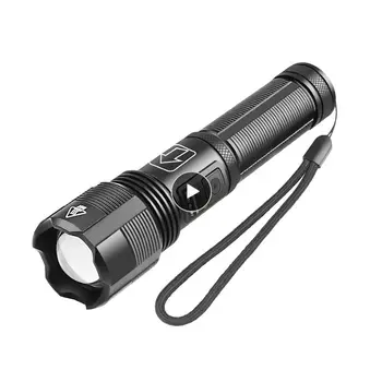 XHP50/XHP70 Многофункциональный фонарик с бликами, фонарик с телескопическим зумом, USB-зарядка, ручной фонарь для кемпинга на открытом воздухе, велосипедный фонарик