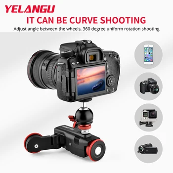 YELANGU Моторизованный слайдер для камеры, Перезаряжаемая Тележка для камеры, направляющая для DSLR камеры, видеокамеры, смартфона Gopro, Направляющая для трека