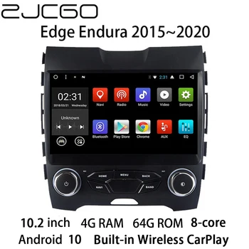 ZJCGO Автомобильный Мультимедийный плеер Стерео GPS Радионавигация Android 10 Экран для Ford Edge Endura 2015 2016 2017 2018 2019 2020