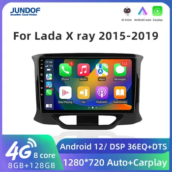 Автомобильный радиоприемник Jundof Android 2 Din для LADA Xray X Ray 2015-2019, Мультимедийный плеер, Навигация, GPS, Беспроводной Carplay, Авто Стерео, DVD