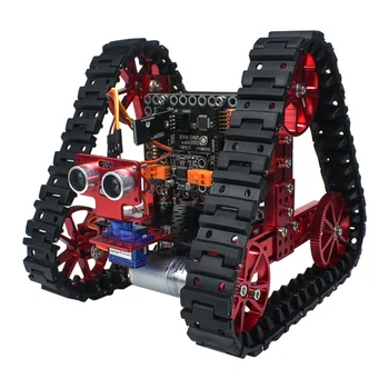 Высококачественный алюминиевый треугольный танк robot kit Learn DIY mechanical kit RC пульт дистанционного управления для программирования Arduino