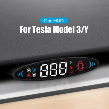 Для Tesla Модель 3/Y 2019-2023 HUD Мини Скрытый Головной Дисплей Встроенный Дизайн ЖК-дисплей HD Спидометр Простая Установка