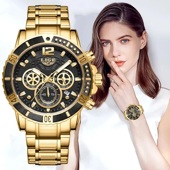 Женские часы LIGE, Кварцевые часы, Часы из нержавеющей стали, Женские наручные часы, Лучший бренд Класса Люкс, женские часы Relogios Feminino