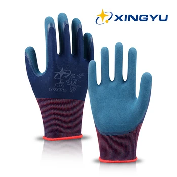 Защитные Резиновые перчатки С Песчаным покрытием, противоскользящие Рабочие Перчатки, Маслостойкие механические перчатки для ремонта автомобилей, 12 пар