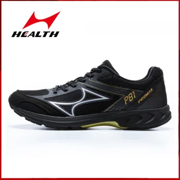 Здоровые Черные Мужские амортизирующие кроссовки для бега, Женские дышащие прочные повседневные кроссовки для марафона на открытом воздухе, Легкая обувь