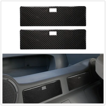 Карбоновое волокно, автомобильный интерьер, задний ящик для хранения, Панель, наклейка, накладка, Чехол для консоли, полоса для Nissan 2006-2009 350Z