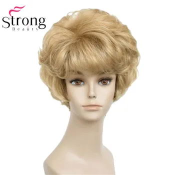 Короткая многослойная классическая кепка Glonden Blonde Shag, полностью синтетический парик