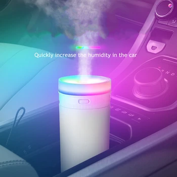 Мини-USB-Увлажнитель, Портативный Туманообразователь, Ультразвуковой Автомобильный Очиститель воздуха, Тихий Ароматический диффузор, красочные огни для дома, спальни