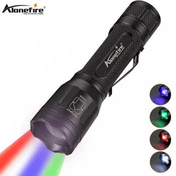 Многоцветный фонарик Alonefire X32 4 в 1, масштабируемый на белый, синий, Зеленый, красный, многофункциональный тактический фонарь для охоты, рыбалки