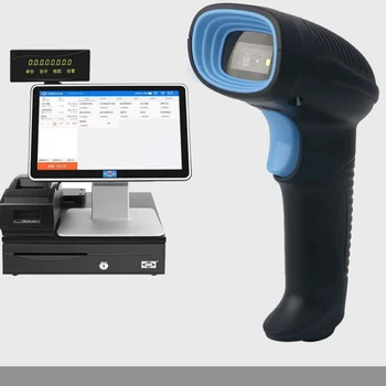 Модный Беспроводной сканер красного света, штрих-код, QR-сканер, 2D Быстрое распознавание, высокое качество Со встроенной батареей