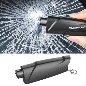 Молоток безопасности Автомобильный Аварийно-спасательный комплект Брелок Нож для ключей Резак для ремня безопасности Аварийный молоток для разбивания стекла