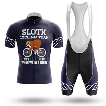 Мужская велосипедная майка Sloth team, одежда для триатлона, Дышащая одежда для горного велоспорта, костюм для верховой езды с защитой от ультрафиолета