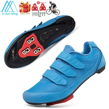 Мужская и женская обувь для шоссейного велоспорта 2022, сетчатые дышащие кроссовки для тренировок на открытом воздухе, профессиональная обувь для езды на велосипеде SPD, гоночная обувь