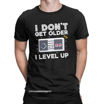 Мужчины, я не старею, я повышаю уровень, футболка с контроллером SNES, одежда из чистого хлопка, футболка с юмористической мангой, футболка с графическим принтом