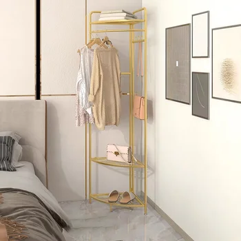 Напольная вешалка для одежды в спальне Golden Place Saving Скандинавская домашняя вешалка для одежды Минималистичные вешалки Arara De Roupa Мебель для прихожей