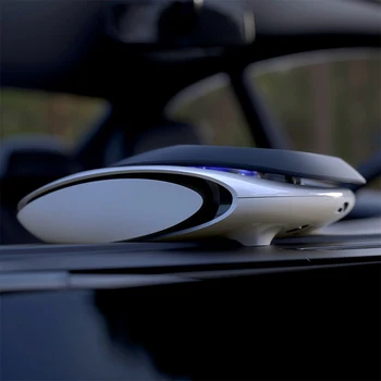 Научно-технический автомобильный очиститель воздуха на солнечной батарее в простом стиле Для интеллектуального удаления запаха и формальдегида, аппарат для ароматерапии