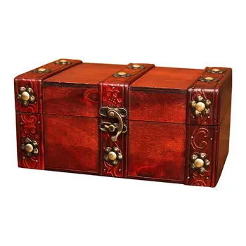 Новая винтажная коробка для хранения, Антикварная деревянная коробка для хранения, Настольный Органайзер для мелочей, Сундук с сокровищами, Коробка для хранения