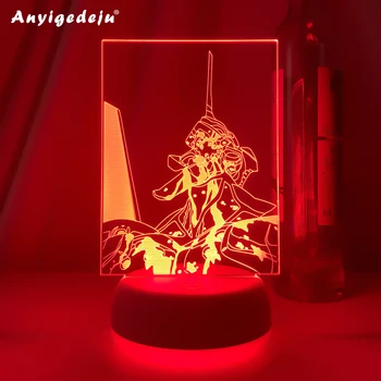 Новейшая 3D фигурка аниме EVA Светодиодный ночник Подарок на День Рождения для детей Декор Спальни Настольная 3D лампа Аниме Дропшиппинг