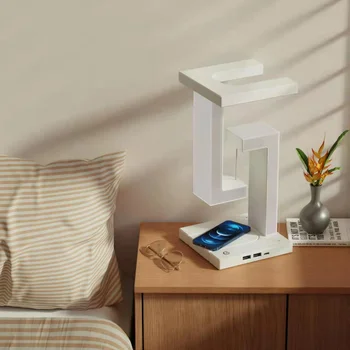 Подвесная антигравитационная беспроводная зарядка, настольная лампа, светодиодный ночник для чтения, прикроватная тумбочка для спальни, USB-интерфейс, настольная лампа, декор комнаты