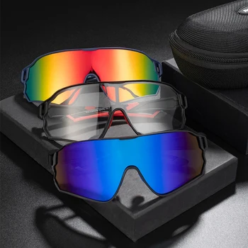 Поляризованные солнцезащитные очки с защитой от ультрафиолета для женщин и мужчин, велосипедные солнцезащитные очки для изменения цвета, ветрозащитная близорукость, спортивный бег