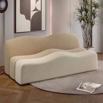 Поролоновая Губка Минималистичный Бархатный диван для отдыха В Скандинавском стиле Изогнутый Ленивый диван Для гостиной Эргономичный Диван Soggiorno Мебель для дома