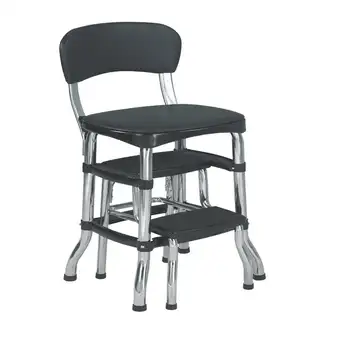 Ретро стул + табурет с раздвижными ступенями, Черный стул для зала ожидания, розовый Белый стул, Напольные стулья, Фанерный стул, сумка для чая