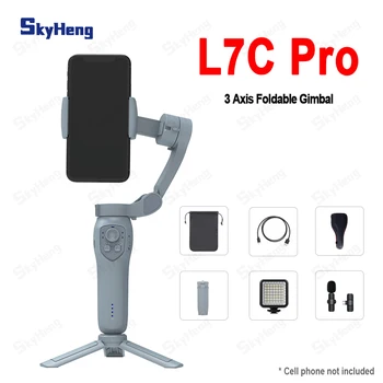 Ручной карданный стабилизатор SkyHeng L7C Pro для мобильного телефона, удлинитель для селфи-палки, Регулируемый штатив, Стабилизатор видеозаписи Vlog