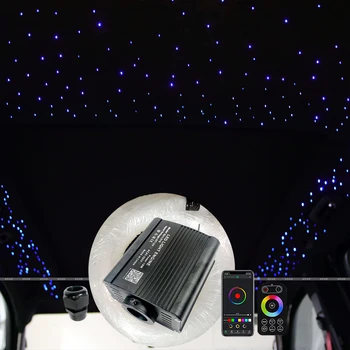 Светильник из оптического волокна PMMA Twinkle Star потолочный комплект Bluetooth APP Control Звездный автомобиль Светодиодный светильник для детской комнаты Сенсорный пульт дистанционного управления КРАСНОГО ЦВЕТА