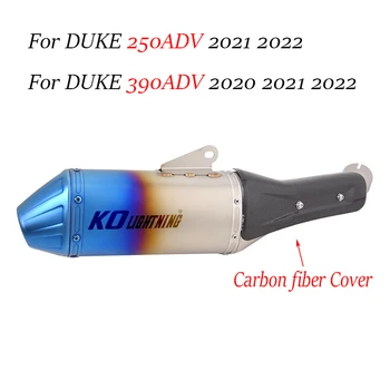 Система Слипающихся Наконечников Выхлопных газов Мотоциклетный Глушитель Escape Из Углеродного Волокна, Концевая Банка Для Велосипеда, Модифицированная Для DUKE 250ADV 390ADV 2021 2022