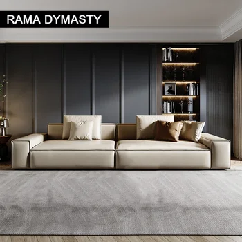 Современный легкий Роскошный кожаный диван для гостиной, домашний встроенный диван, простой диван из тофу, деловой офисный диван