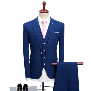 Сшитое на заказ Свадебное платье Жениха, Блейзер, костюмы, брюки, деловые классические брюки высокого класса ZHA04-32599