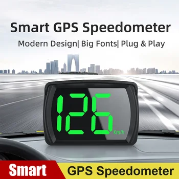 Универсальный Автомобильный GPS HUD 5V USB Головной Дисплей Цифровой Спидометр Подключи и Играй Крупным шрифтом КМЧ/миль/ч Автомобильные Аксессуары для всех Автомобилей