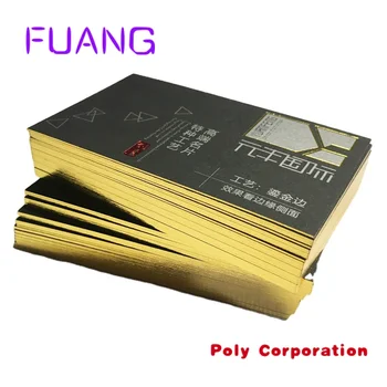 Фирменный логотип Jieyou с горячим тиснением, роскошная визитная карточка с цветным краем из золотой фольги