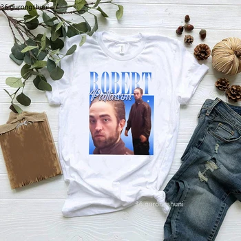 Футболка Femme Robert Pattinson с графическим принтом, женская футболка, модная футболка в стиле ретро, летняя женская одежда 90-х, футболка, уличная одежда